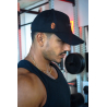Casquette BT noire en Coton avec Attache Orange