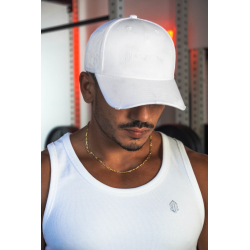Casquette BT blanche en Coton avec broderie blanche