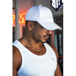 Casquette BT blanche en Coton avec broderie blanche