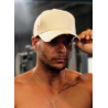 Casquette BT creme en Coton avec Attache Orange