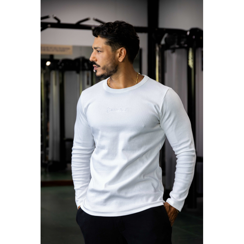 T shirt Manches Longues ESSENTIAL blanc