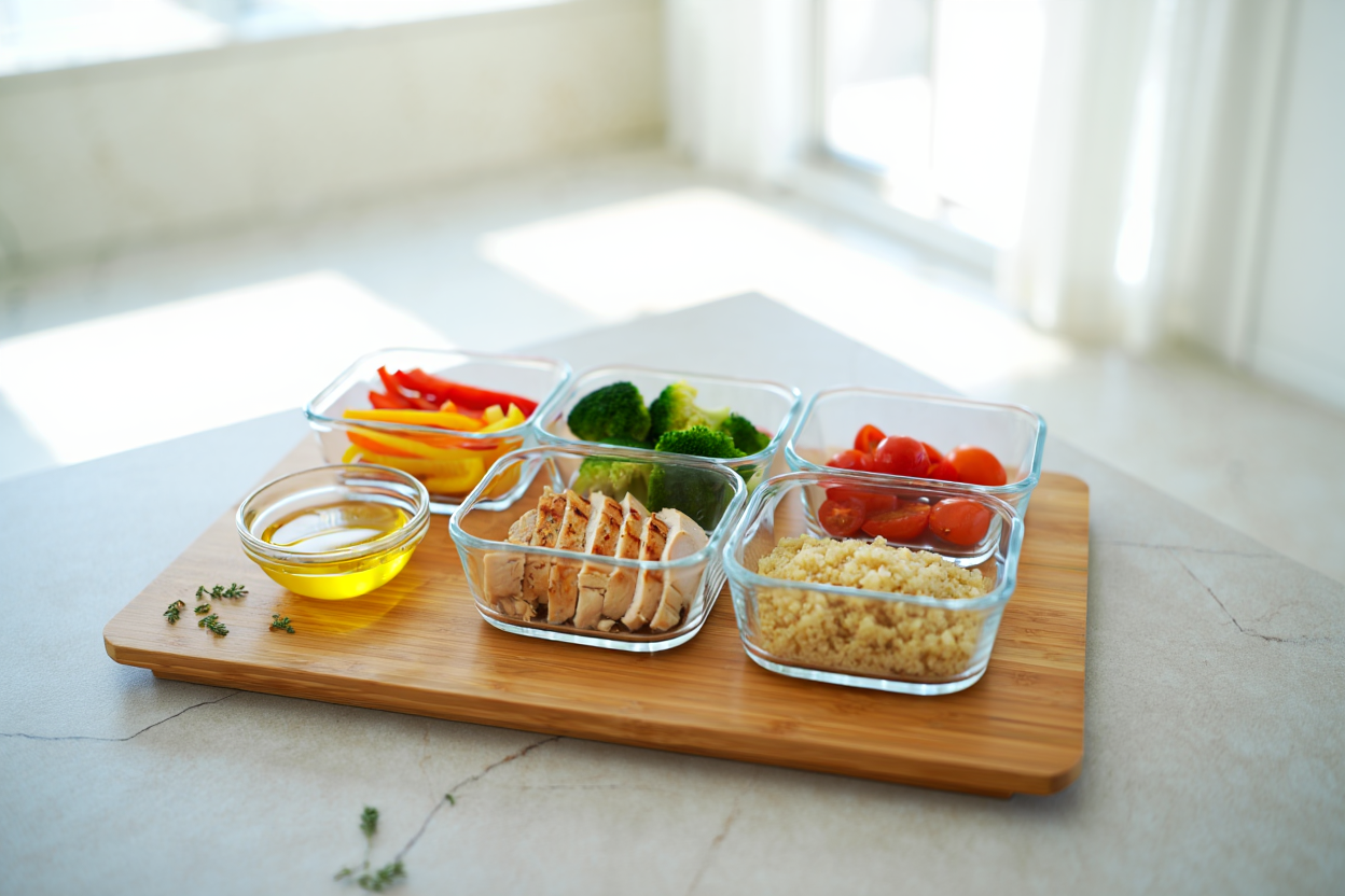 Préparation repas équilibré pour perte de poids