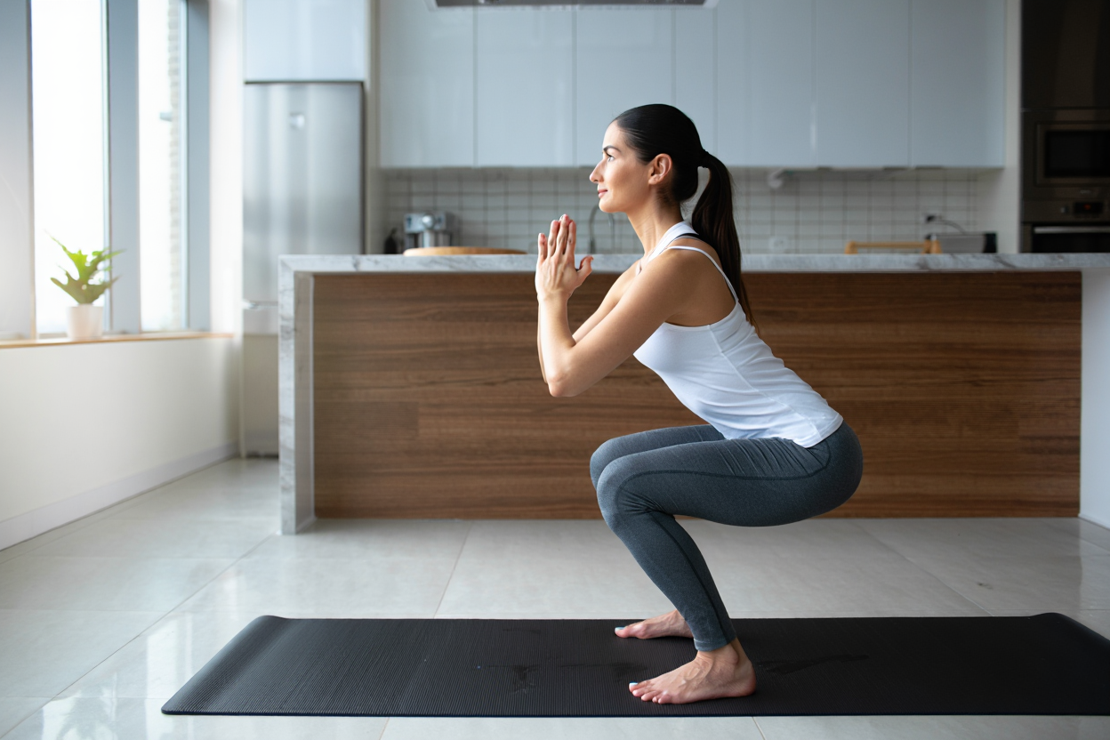 Squat à domicile sans matériel