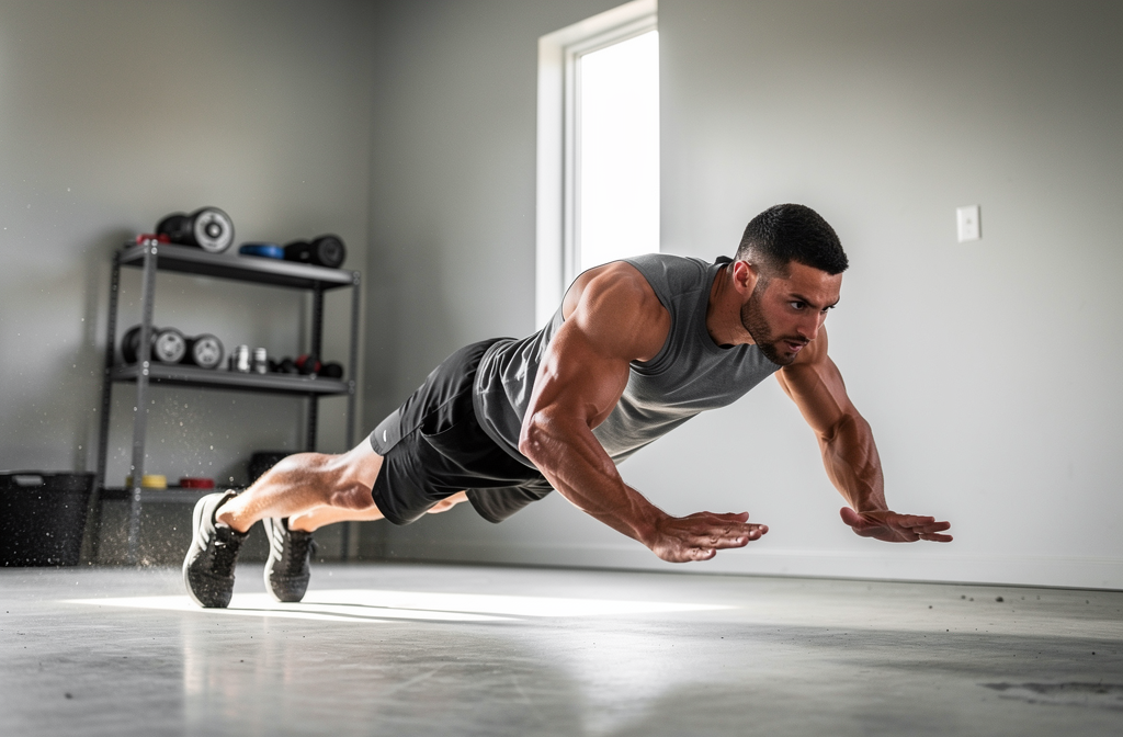 Pompes claquées variation avancée