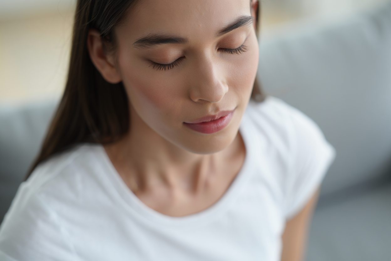 Homme pratiquant la respiration diaphragmatique