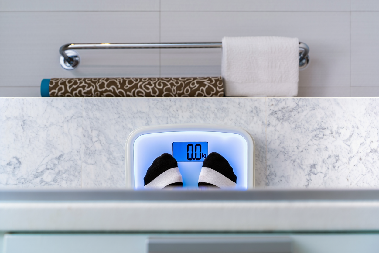 Homme confus regardant assiette vide