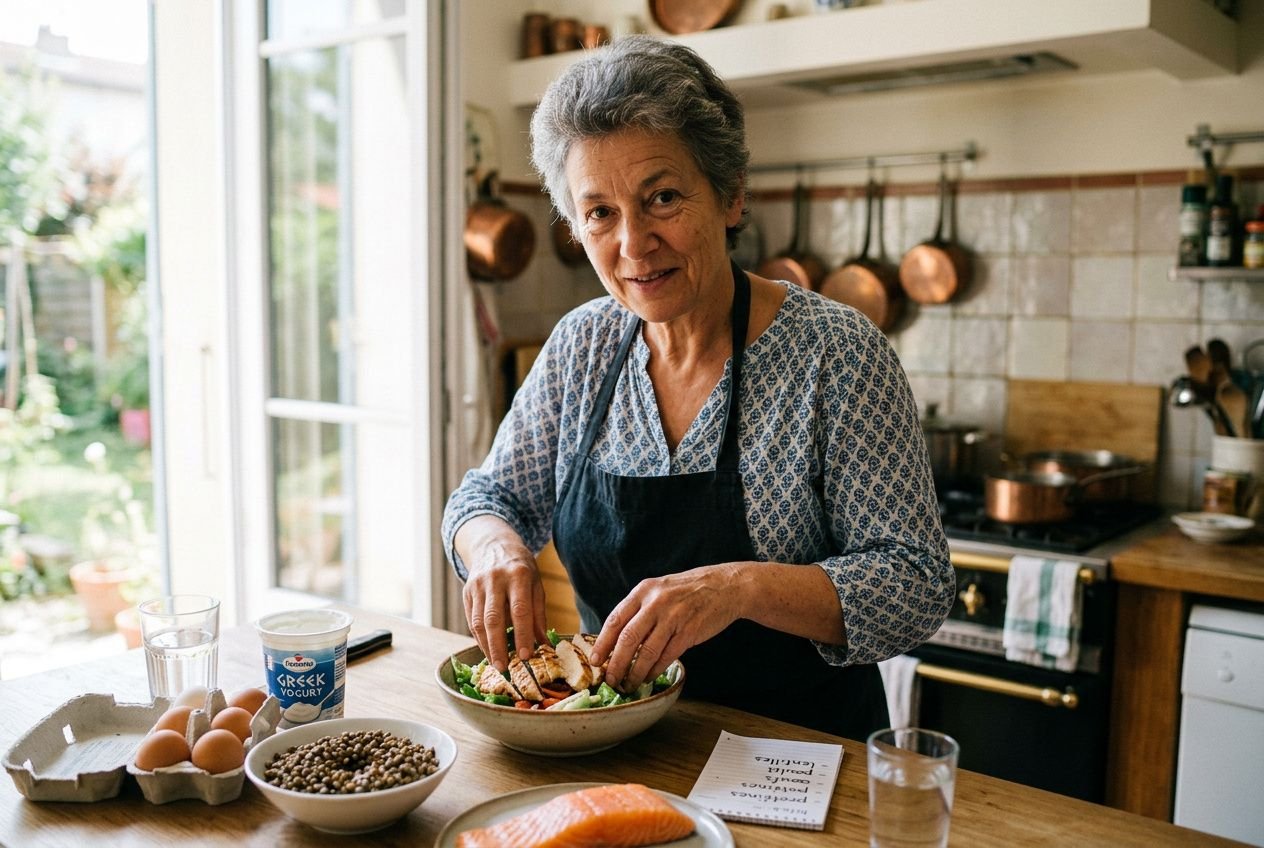 Besoins en protéines par jour pour une femme de 60 ans